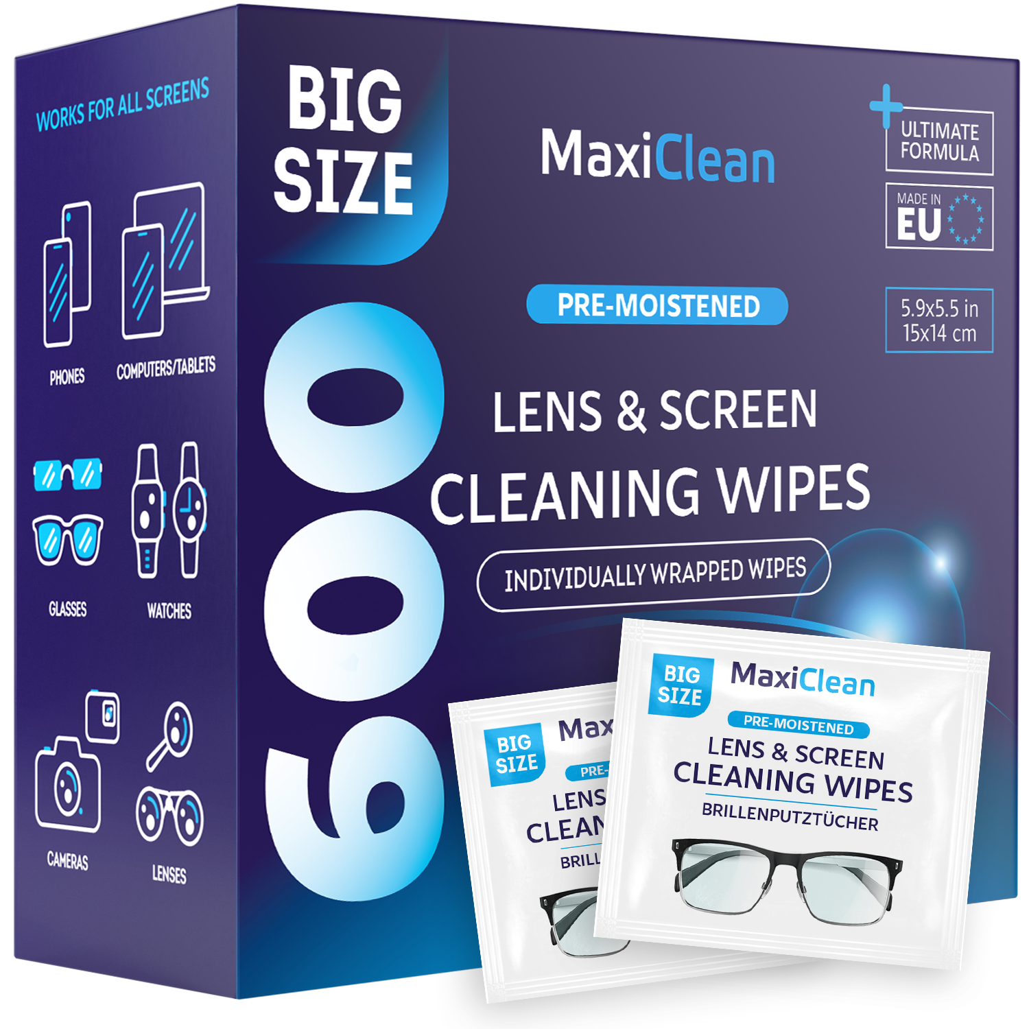 Lens Wipes 600